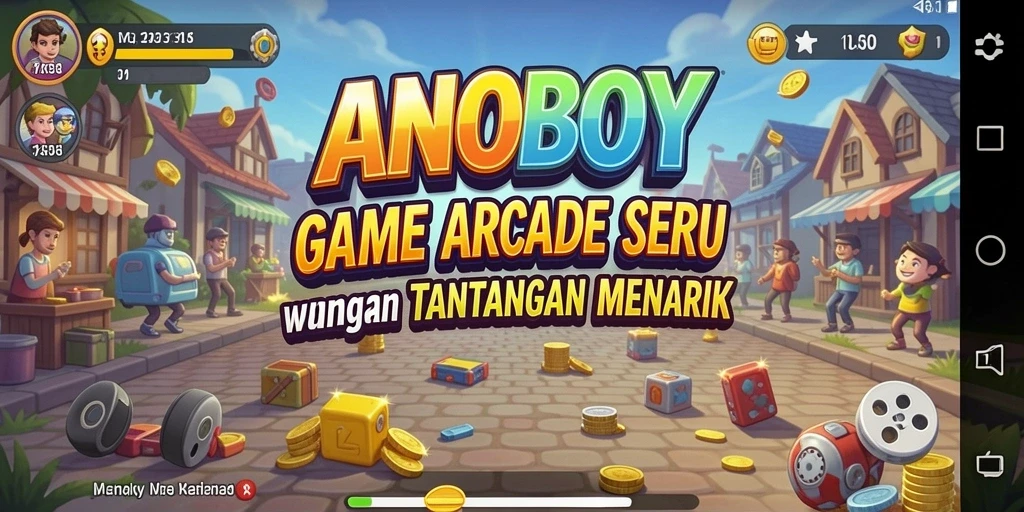Screenshot gameplay ANOBOY menampilkan aksi seru dan tantangan menegangkan.