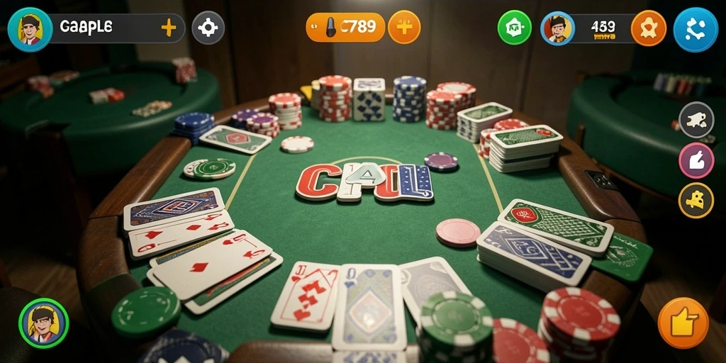 Screenshot C789 menampilkan gameplay seru Gaple bersama teman.