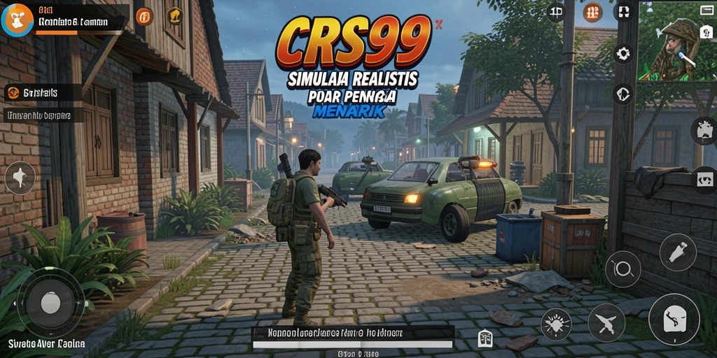 Tangkapan layar gameplay CRS99 menunjukkan simulasi yang realistis dan grafik yang menawan.
