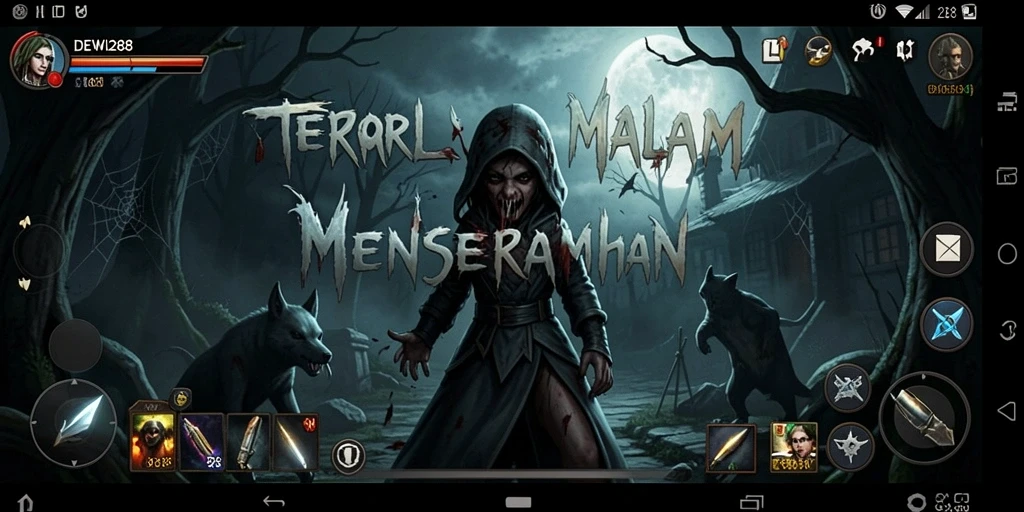 Gameplay menyeramkan DEWI288 yang penuh ketegangan.