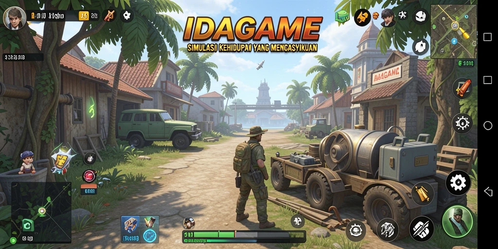 Screenshot IDAGAME yang menampilkan aksi permainan simulasi yang seru.