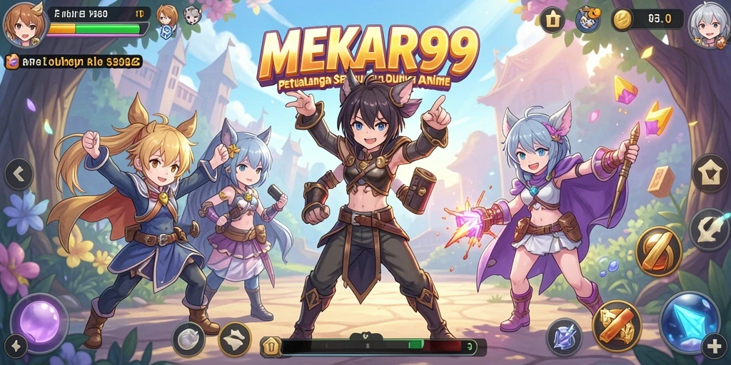 Tampilan menakjubkan dari gameplay anime yang seru.