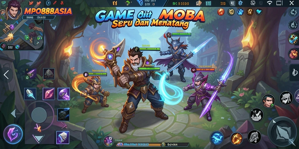 Screenshot MPO88ASIA menampilkan aksi pertarungan tim yang dinamis.