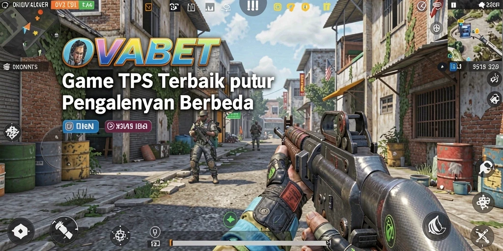 Tangkapan layar gameplay OVABET yang menegangkan di arena pertempuran TPS.