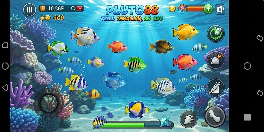 Tampilan gameplay PLUTO88 yang seru dalam aksi Tembak Ikan.