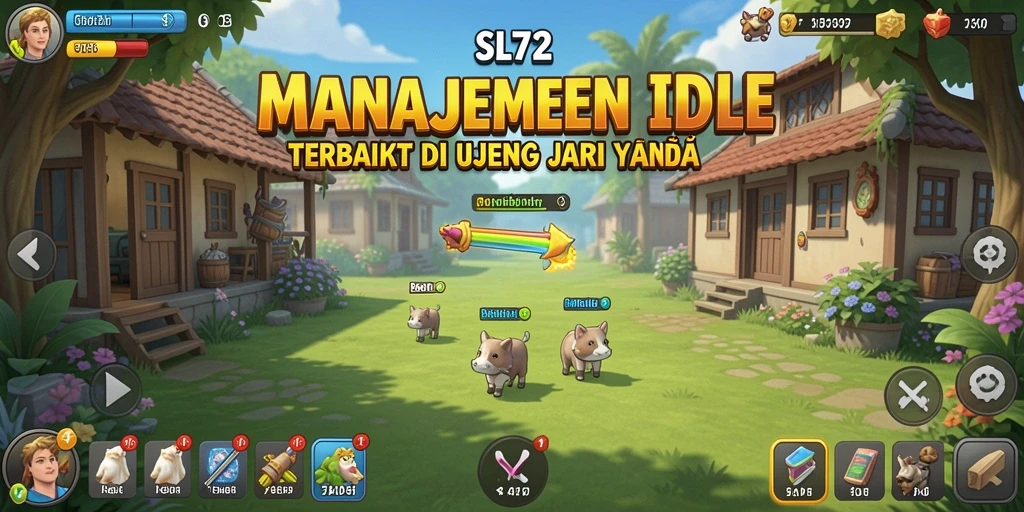 Screenshot gameplay SL72 menampilkan manajemen idle yang seru dan interaktif.