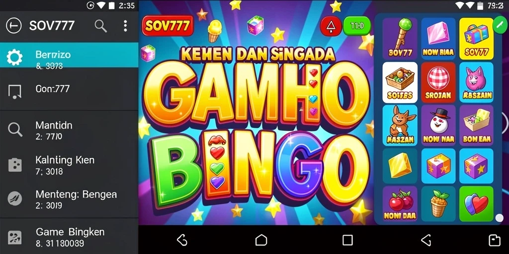Tampilan gameplay SOV777 dengan semua keseruan permainan Bingo.