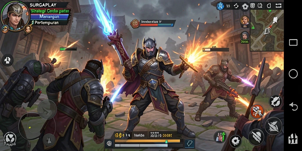 Tampilan gameplay menarik dalam SURGAPLAY, menampilkan taktik dan strategi.